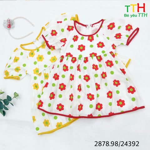  ĐẦM VIỀN CỔ BÉ GÁI 2-8t 