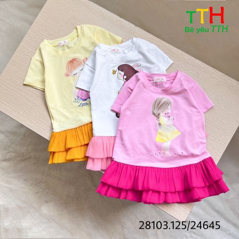  ĐẦM THUN PHỐI 2 TẦNG BÈO 2-8 