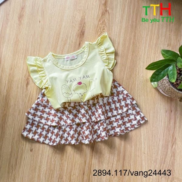  ÁO THUN CHÂN VÁY 2 TẦNG 2-8 