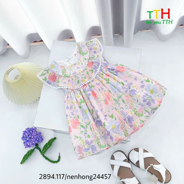  Đầm đô tròn bèo cho bé gái 2-8 