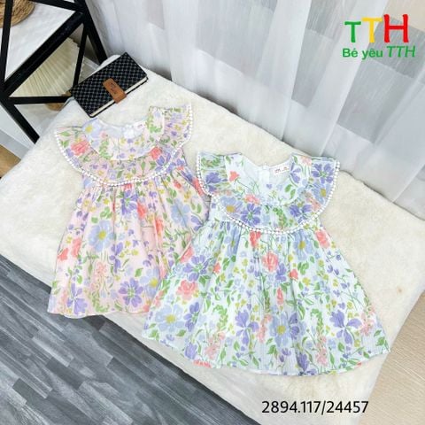  Đầm đô tròn bèo cho bé gái 2-8 