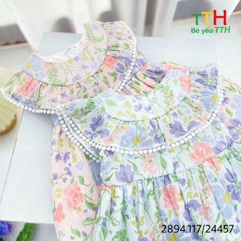  Đầm đô tròn bèo cho bé gái 2-8 