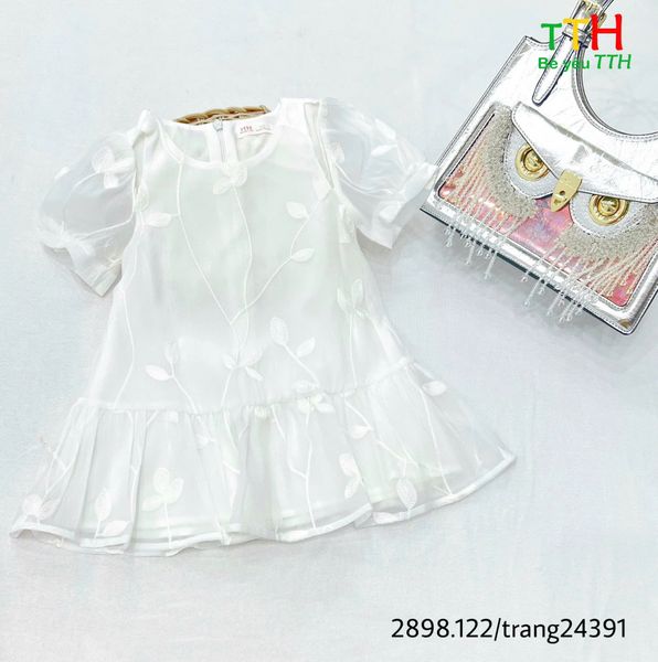  Đầm khoét vai cho bé gái từ 2-8t 