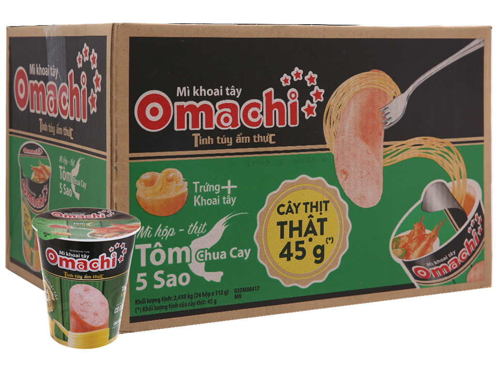 THÙNG MÌ OMACHI BÒ HẦM 30 GÓI GIÁ TỐT CHO GIA ĐÌNH