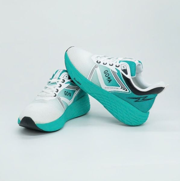  Giày Chạy Bộ GOYA Strides 2 Màu Trắng Xanh (Đế Xanh) 