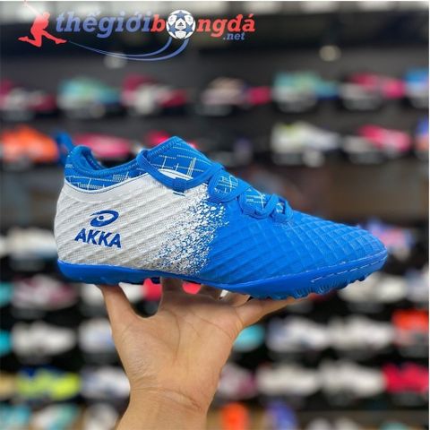  GIÀY BÓNG ĐÁ AKKA SPEED 2 MÀU XANH TRẮNG 