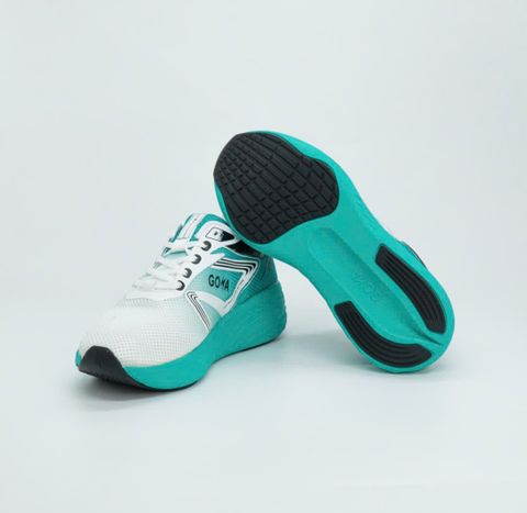  Giày Chạy Bộ GOYA Strides 2 Màu Trắng Xanh (Đế Xanh) 