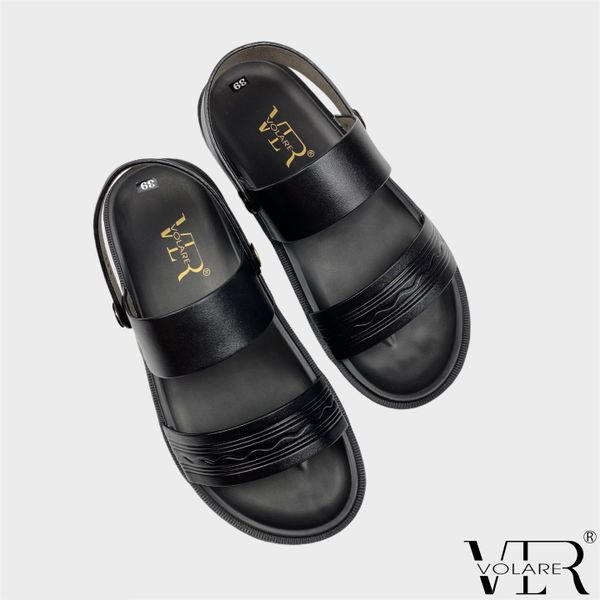  DÉP SANDAL NAM HAI QUAI DA BÒ DẬP HỌA TIẾT VLR VOLARE 