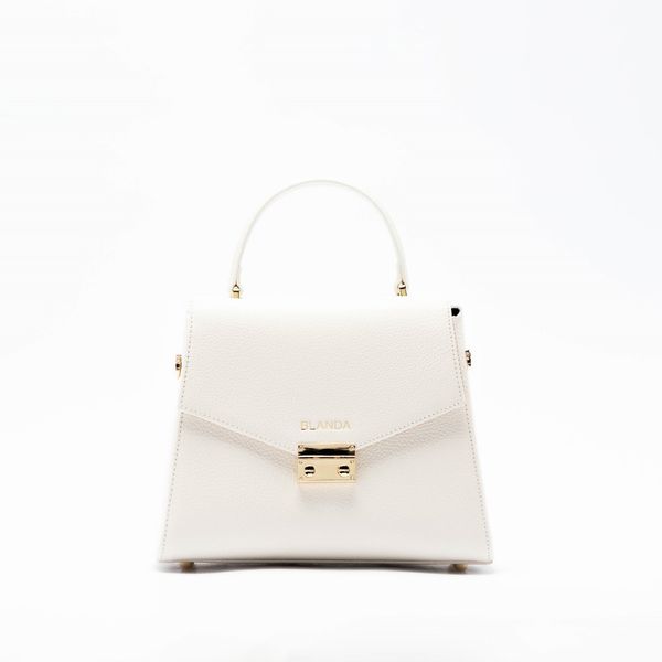  Túi Xách Nữ BLANDA Da Bò Kiểu Dáng Công Sở, Thời Thượng, Có Dây Đeo Chéo 9Ttbh146 Trắng 