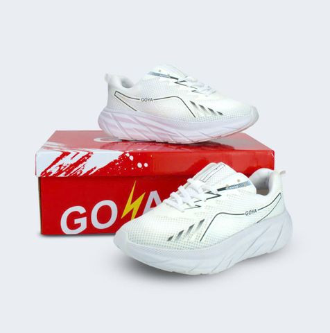  Giày Chạy Bộ Goya Training Plus 2024 Full Trắng V1 