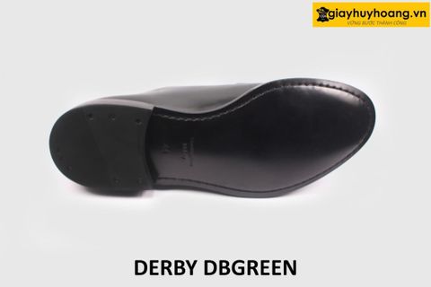  [Size 44] Giày tây nam đen mũi tròn công sở Derby DBGREEN 