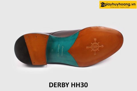  Giày tây nam buộc dây cao cấp màu nâu Derby HH30 