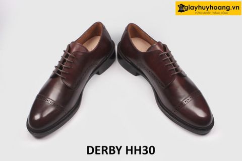  Giày tây nam buộc dây cao cấp màu nâu Derby HH30 