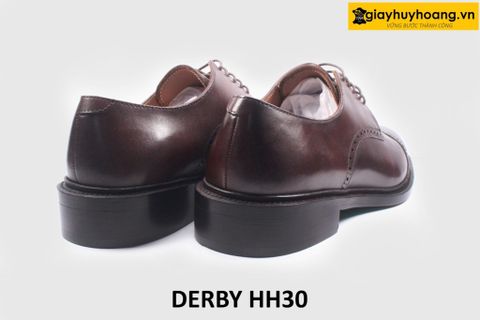  Giày tây nam buộc dây cao cấp màu nâu Derby HH30 