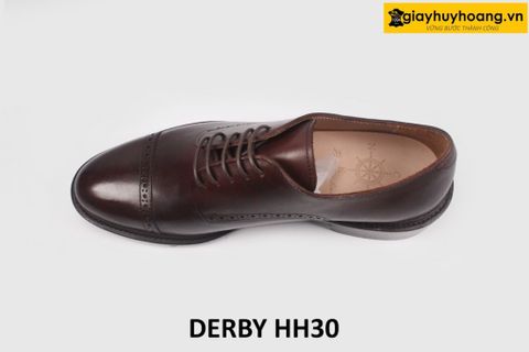  Giày tây nam buộc dây cao cấp màu nâu Derby HH30 
