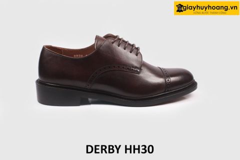  Giày tây nam buộc dây cao cấp màu nâu Derby HH30 