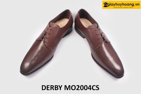  [Size 41] Giày da nam mũi thon nhọn màu nâu Derby MO2004CS 