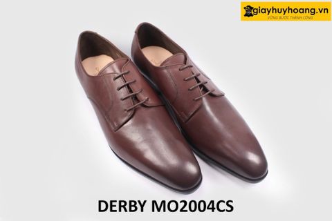  [Size 41] Giày da nam mũi thon nhọn màu nâu Derby MO2004CS 