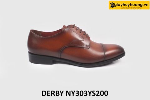  [Size 39+42] Giày da nam buộc dây đẹp mẫu mới Derby NY303YS200 