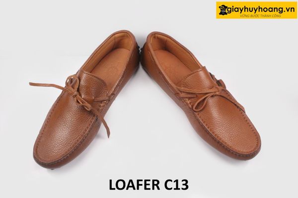  Giày lười nam da hột buộc dây Loafer C13 