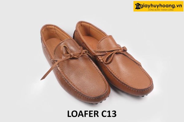  Giày lười nam da hột buộc dây Loafer C13 