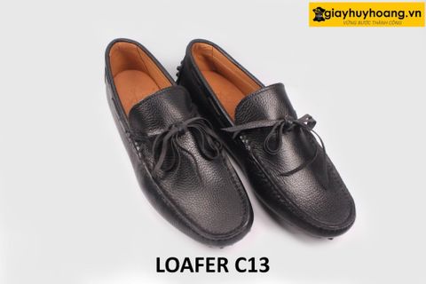  Giày lười nam da hột buộc dây Loafer C13 
