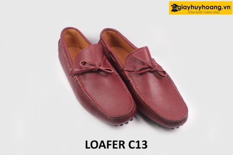  Giày lười nam da hột buộc dây Loafer C13 