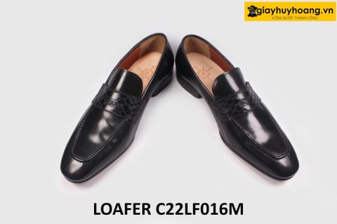  [Size 40] Giày lười nam thời trang công sở màu đen Loafer C22LF016M 