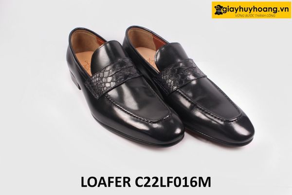  [Size 40] Giày lười nam thời trang công sở màu đen Loafer C22LF016M 