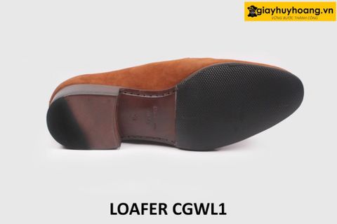  [Size 41] Giày lười nam da lộn form chân thon Loafer CGWL1 
