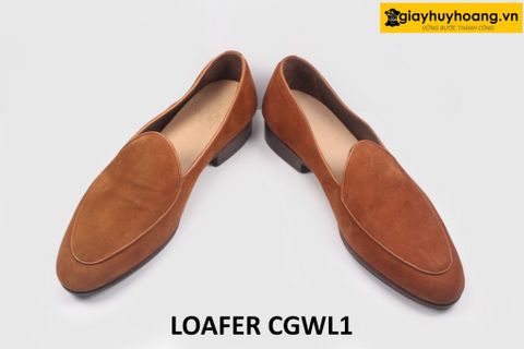  [Size 41] Giày lười nam da lộn form chân thon Loafer CGWL1 