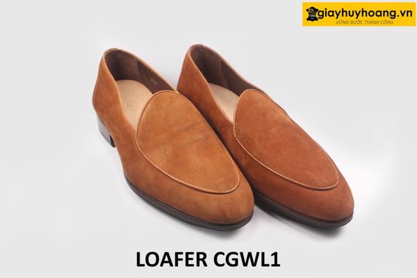  [Size 41] Giày lười nam da lộn form chân thon Loafer CGWL1 