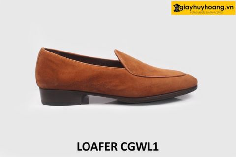 [Size 41] Giày lười nam da lộn form chân thon Loafer CGWL1 