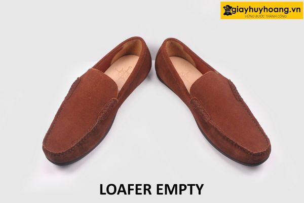  Giày lười nam da lộn đế thấp Mocasin Loafer EMPTY 