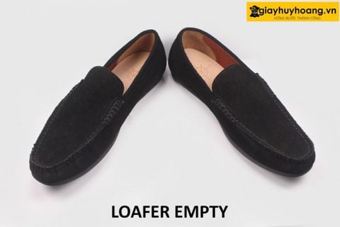  Giày lười nam da lộn đế thấp Mocasin Loafer EMPTY 