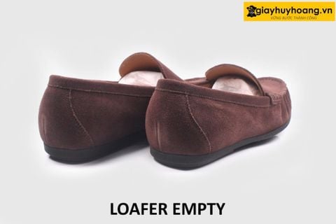  Giày lười nam da lộn đế thấp Mocasin Loafer EMPTY 