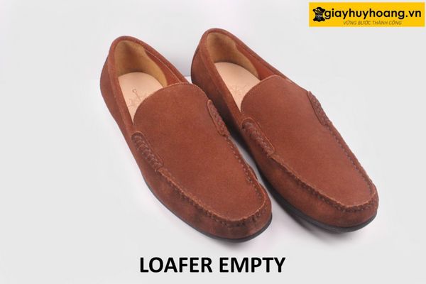  Giày lười nam da lộn đế thấp Mocasin Loafer EMPTY 