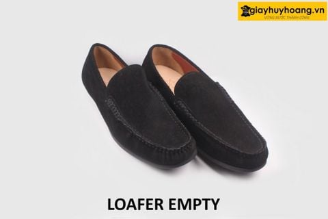 Giày lười nam da lộn đế thấp Mocasin Loafer EMPTY 