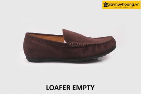  Giày lười nam da lộn đế thấp Mocasin Loafer EMPTY 