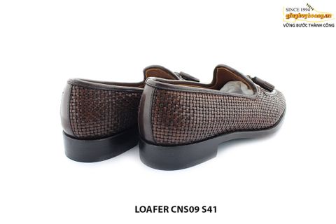  [Size 38+39+40] Giày lười nam da đan cao cấp Loafer CNS09 