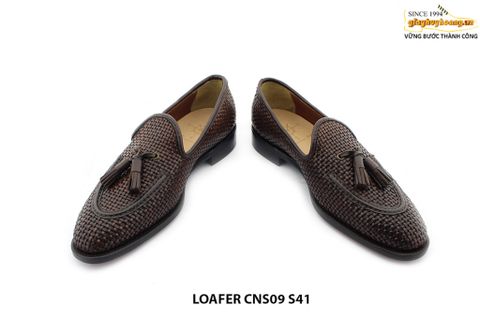  [Size 38+39+40] Giày lười nam da đan cao cấp Loafer CNS09 