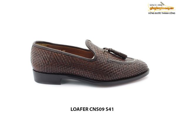  [Size 38+39+40] Giày lười nam da đan cao cấp Loafer CNS09 