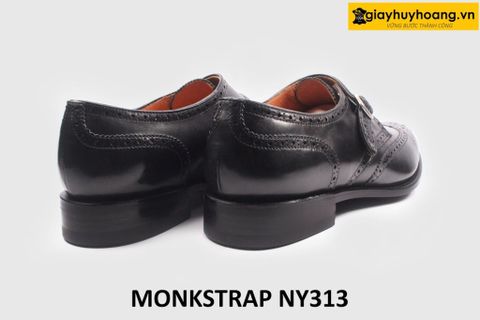  Giày da nam 1 khóa đục lỗ Brogues Wingtips Monkstrap NY313 