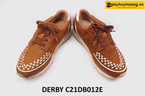  [Size 41] Giày tây nam da lộn thời trang đế bằng Sneaker DB012E 