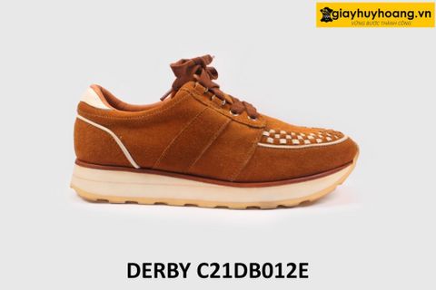  [Size 41] Giày tây nam da lộn thời trang đế bằng Sneaker DB012E 