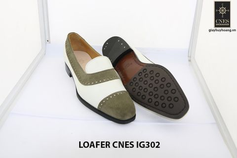  [Size 41+43] Giày lười nam da lộn xanh rêu Loafer IG302 