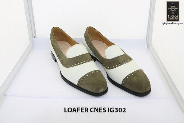  [Size 41+43] Giày lười nam da lộn xanh rêu Loafer IG302 