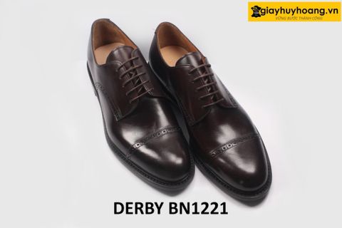  [Size 41+42+44] Giày da nam đế cao su bền bỉ Derby BN1221 