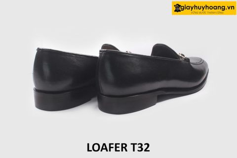  [Size 39] Giày lười nam da bò trẻ trung màu đen Loafer T32 