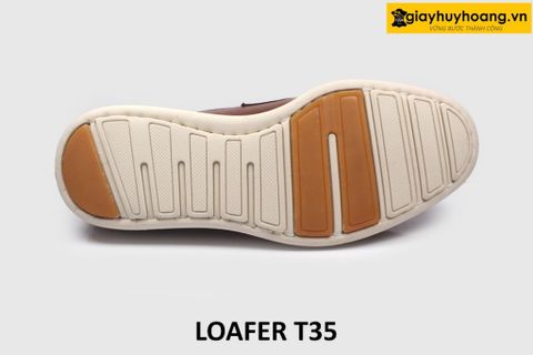  [Size 41] Giày lười nam đế cao su trắng nhẹ nhàng Loafer T35 